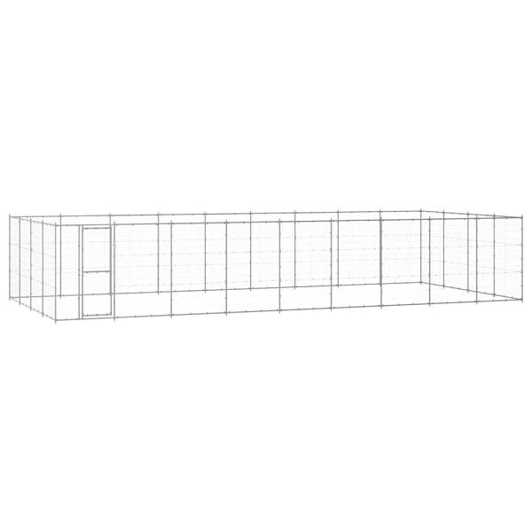 vidaXL Outdoor-Hundezwinger Verzinkter Stahl 43,56 m², 3082321