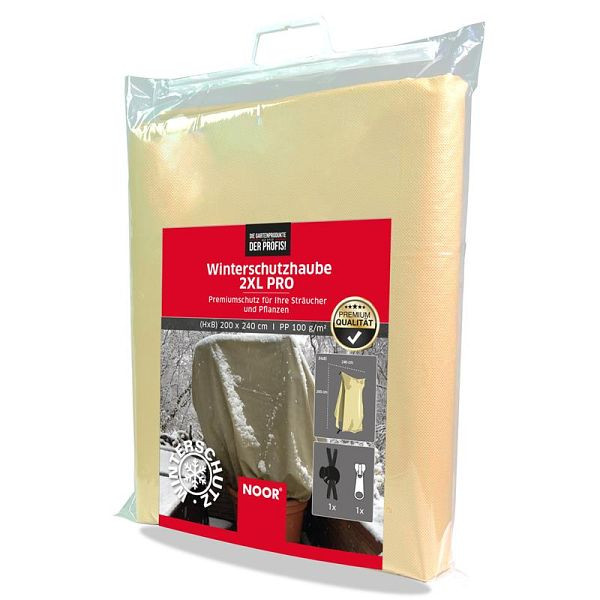 NOOR Winterschutzhaube XXL PRO 200 cm x 240 cm (H x B) mit Reißverschluss 1 Zugseil, 100g/m², 011150XXLPRO