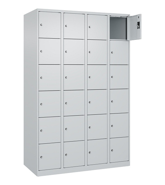 C+P Schließfachschrank Evolo PLUS, 24 Fächer, 1850x1200x500mm, 7035/7035, 049000-406 S10013