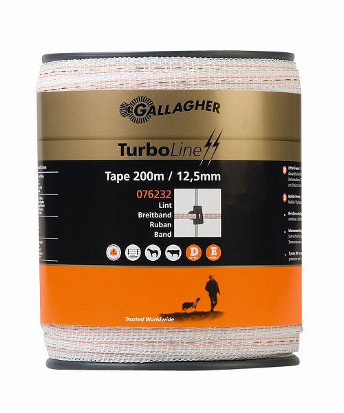 Gallagher TurboLine Breitband 12,5mm 200m weiß, 076232