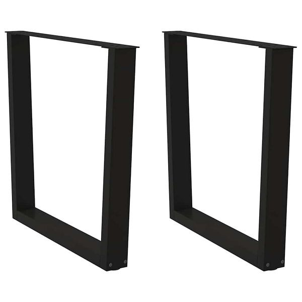 vidaXL Esstisch Beine V-Form 2 Stück Schwarz 90x(72-73,3) cm Stahl, 4012652
