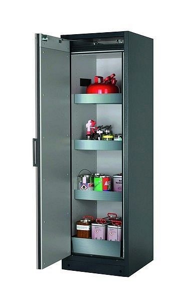 asecos Sicherheitsschrank Q-CLASSIC-90, Q90.195.060 in reinweiß RAL 9010 mit 3x Wannenboden Standard (Edelstahl), 30072-050-30085