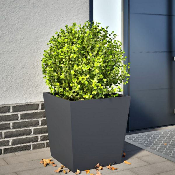 vidaXL Pflanzkübel Anthrazit 50x50x50 cm Stahl, für Garten, 851070