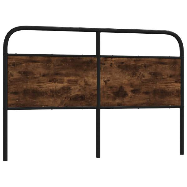 vidaXL Kopfteil Räuchereiche 150 cm Stahl und Holzwerkstoff, 4100243