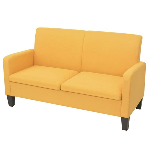 vidaXL Sofa 2-Sitzer 135x65x76 cm Gelb, 244710, 8718475564638