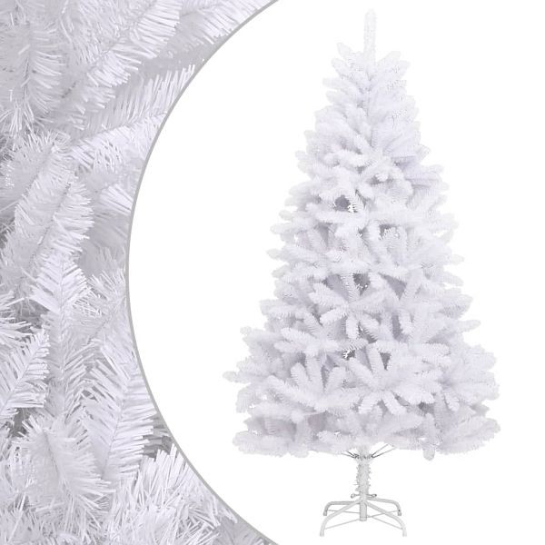 vidaXL Künstlicher Weihnachtsbaum Klappbar mit Ständer Weiß 240 cm, 357788