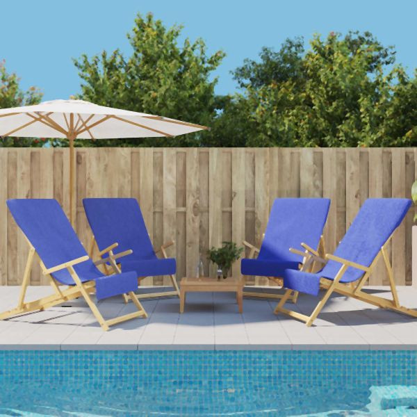 vidaXL Strandtücher 4 Stück Königsblau 60x135 cm Stoff 400 GSM, 3157058