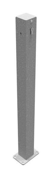 Schake Absperrkettenpfosten Stahlrohr 70 x 70 mm Schließmechanik, mit Profilzylinderschloss, feuerverzinkt, ohne Öse, 4711P