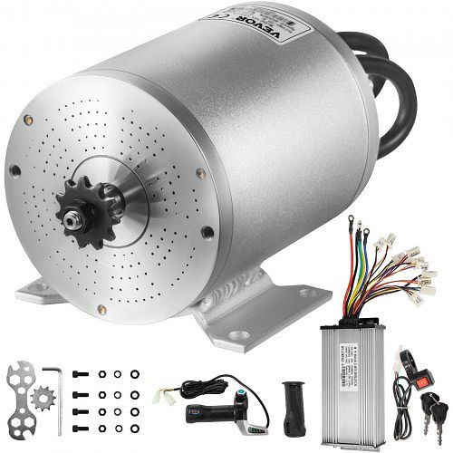 VEVOR Bürstenloser Motor, 48 V, 2000 W, bürstenloser Gleichstrommotor, hohe Geschwindigkeit, 4300 U/min, Aluminiumlegierung, ZLDJWSD2K48V102SNV0