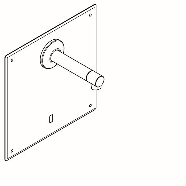 KWC Wascharmatur, F3, elektronisch gesteuert, ohne Mischung, UP, 140 mm, Umrüstung 5107, 6l, 2030056052
