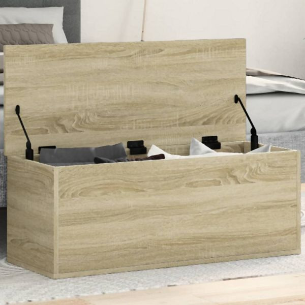 vidaXL Truhe Sonoma-Eiche 90x35x35 cm Holzwerkstoff, 840683