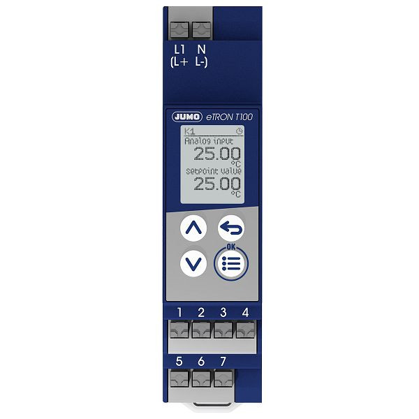 JUMO Digitaler Thermostat, AC 230 V, 0(4) bis 20 mA, 00721355