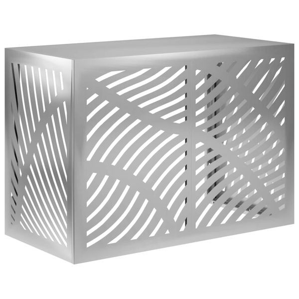 vidaXL Klimaanlagenabdeckung Silber 100 x 50 x 70 cm Verzinkter Stahl, 8014106