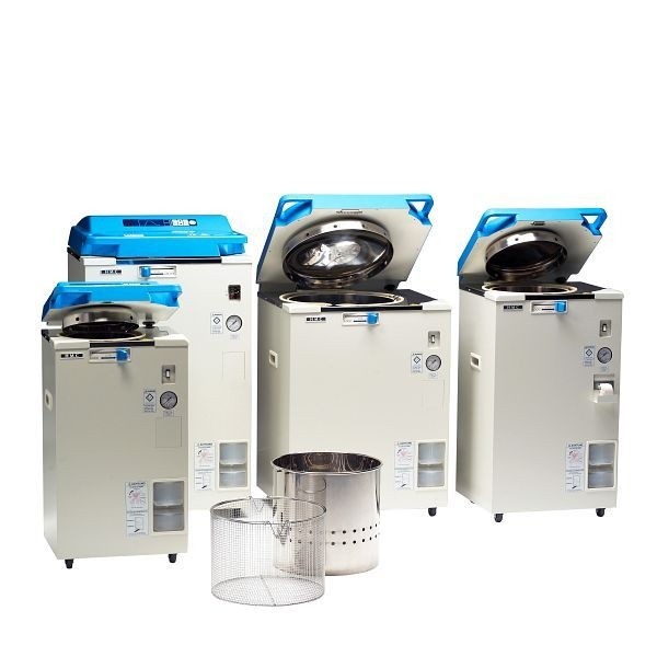 HMC Europe Autoklave HV 110 L zur Sterilisation, mit Medientemperaturfühler, Drucker, Abluftfilter für Labore mit Sicherheitsstufe >=2, 20003-G