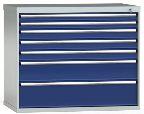 KLW Schubladenschrank 1000 x 1201 x 750 mm H x B x T, Einbaumaß: 900 mm, Einteilung: 64x36 Einheiten, EA / 100 kg, SKB1000-07EP-001