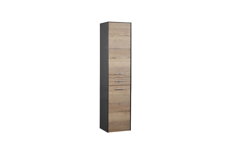 Marlin Bad 3400 Hochschrank 40 cm Eiche Struktur Nachbildung/Anthrazit Matt  Türanschlag links ASMN HTST4AL günstig versandkostenfrei online kaufen:  große Auswahl günstige Preise