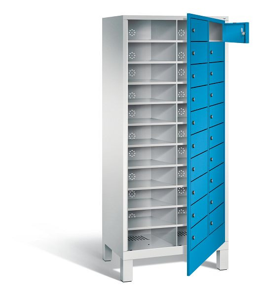 C+P Wäsche-Sammelschrank Evolo, H1850xB810xT500mm, Farbe: Lichtgrau / Lichtblau, 48060-210 S10012