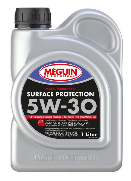 Meguin megol Motorenöl Surface Protection SAE 5W-30, Kanister Kunststoff, VE: 1 Liter, 3193