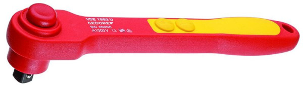 GEDORE VDE-Umschaltknarre 1/2" mit Druckknopfauslösung, 6123910