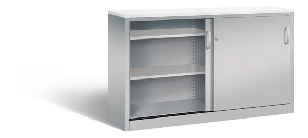C+P Sideboard mit Schiebetüren Acurado, H1000xB1600xT500mm, Farbe: Weißaluminium, Bügelgriff, 2156-00 S10101