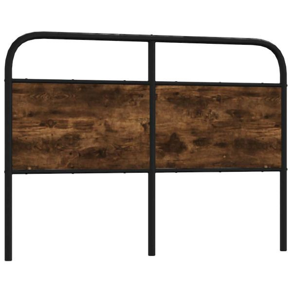 vidaXL Kopfteil Räuchereiche 135 cm Stahl und Holzwerkstoff, 4100241