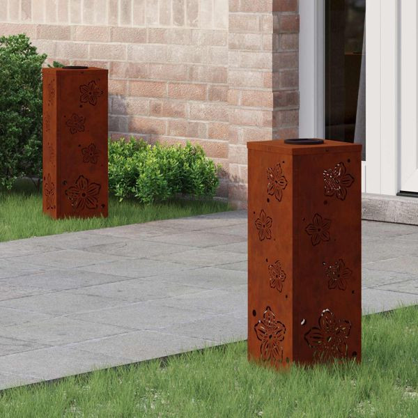 vidaXL Solar LED Weg Licht 2 pcs Cortenstahl Cortenstahl, 879743