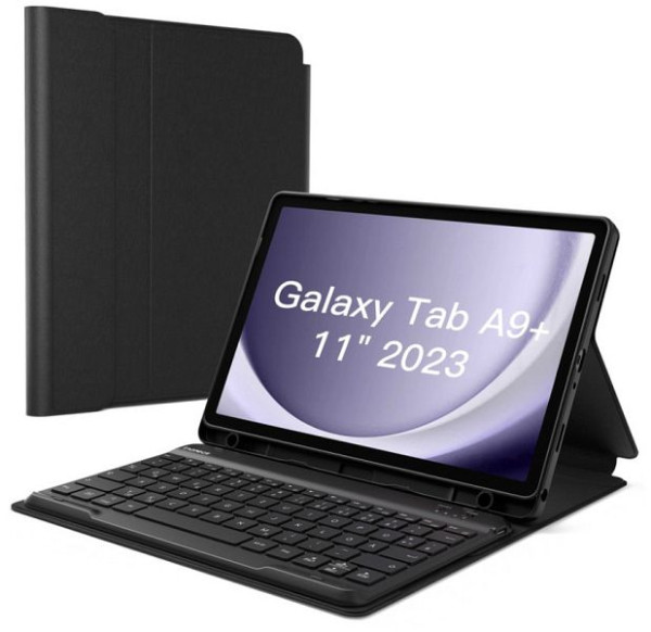 inateck Hülle mit Tastatur für Samsung Galaxy Tab А9+/A9 Plus 11" (2023), schwarz, N0028_black