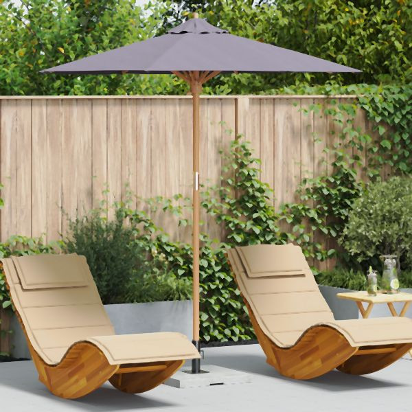 vidaXL Gartenschirm Dunkelgrau 217 x 230 cm aus Bambus, 4108086