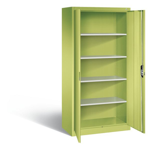 C+P Büroschrank Acurado, H1950xB930xT500mm, Farbe: Viridingrün / Viridingrün, Muldengriff, 5 OH, 9280-000 S11028