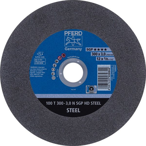 Pferd Trennscheibe HEAVY DUTY 100 T 300-3,0 N SGP HD STEEL/40,0, VE: 20 Stück, 66323195