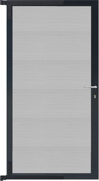 T&J MAX-XL-Tor-Komplettset, 90 x 173 cm, Füllung smoke white, Rahmen anthrazit, 44042