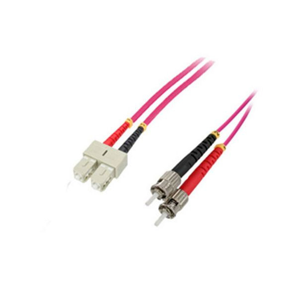 S-Conn Duplex Patchkabel SC/ST 50/125µ, OM4, violett, 2,0m, 77909/4