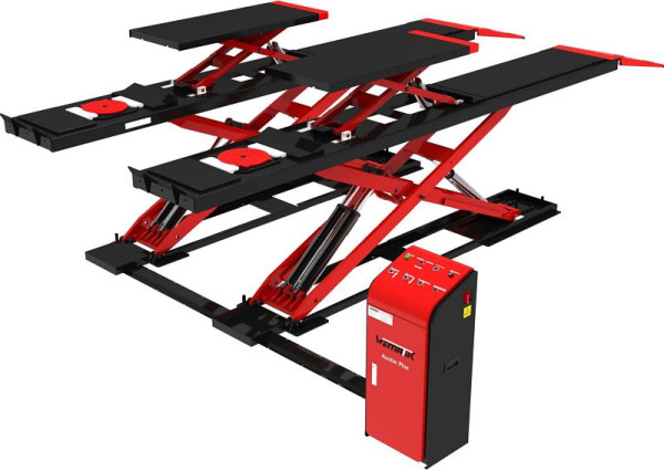 Wematik Profi Scherenhebebühne Austin Plus mit integriertem Radfreiheber 5T, WHM48
