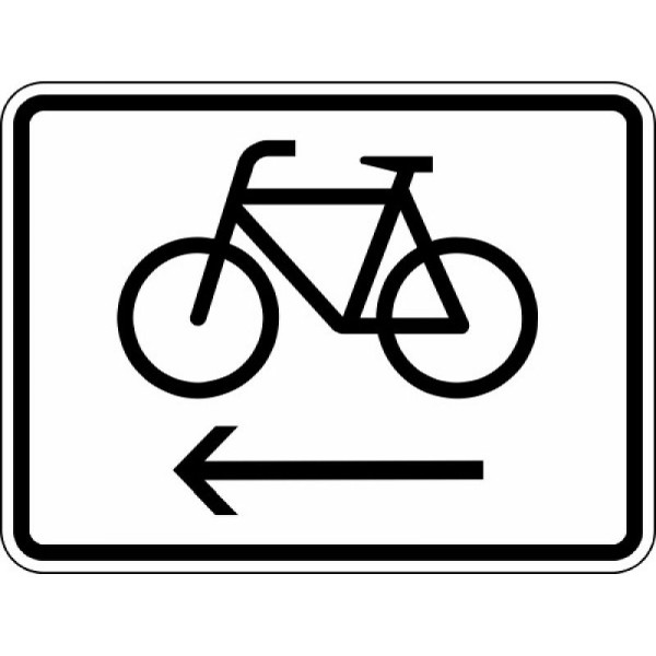 Stein HGS Radfahrer Radweg links benutzen Nr. 2201, 750 x 562 mm, Alform, RA1, 2201-312