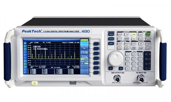 PeakTech 1,5 GHz Spectrum Analyzer, mit TFT-Anzeige, Tracking Generator und LAN / USB, P 4130P 4130