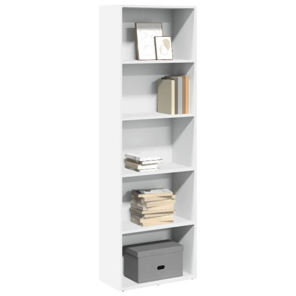 vidaXL Bücherregal Weiß 60x30x189 cm Holzwerkstoff, 857917