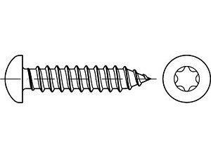 Blechschrauben DIN 7981 Stahl 2,2 x 6,5 -C-T galvanisch verzinkt passiviert VE=S (2000 Stück)