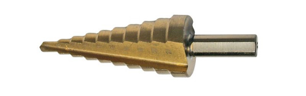 SW-Stahl Stufenbohrer, HSS-G TiN, 4-22 mm, SB-Verpackung, 82411SB