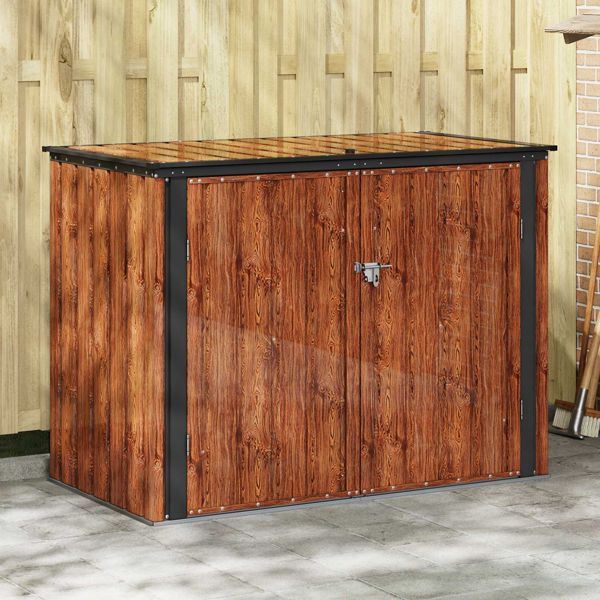 vidaXL Gartenlagerbox Braun 151,5 x 82 x 110,5 cm Stahl, 42011284