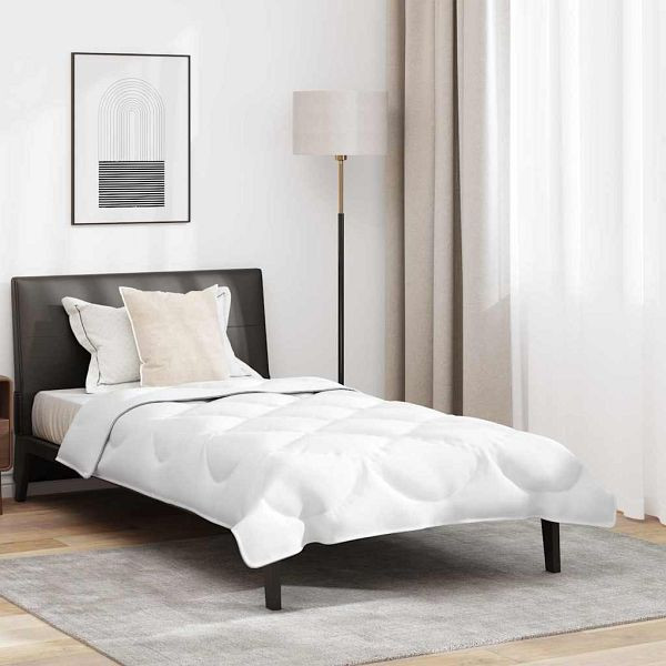 vidaXL Steppbett mit Kissen 2-teilig Weiß 155 x 200 cm Mikrofaser, 3376805
