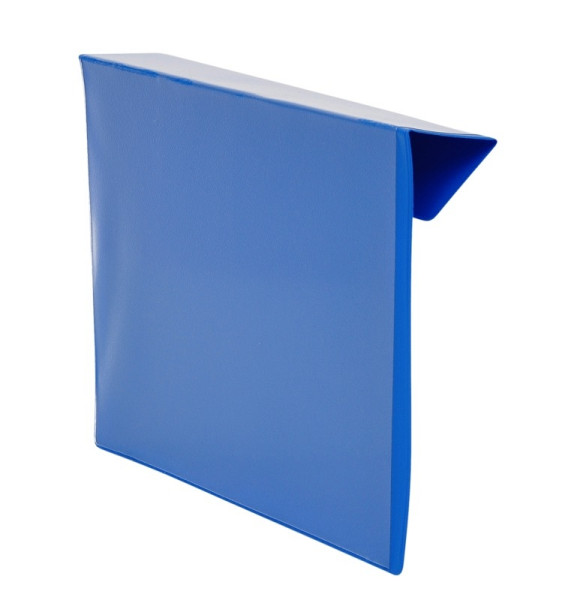 Eichner Kennzeichnungstasche zum Überhängen für Aufsatzrahmen, A4 quer, 305 x 230 mm, mit Falz, blau/transparent, VE: 10 Stück, 9225-30012-010