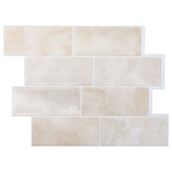 vidaXL U-Bahn-Fliese 50-teilig Beige Marmor 29 x 21 cm, 42046149