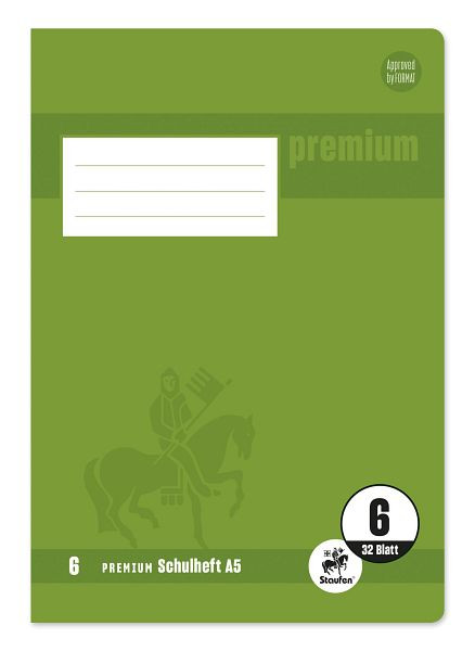 Staufen Heft PREMIUM LIN 6 - A5, 32 Blatt, 90 g/qm, blanko, 734010606