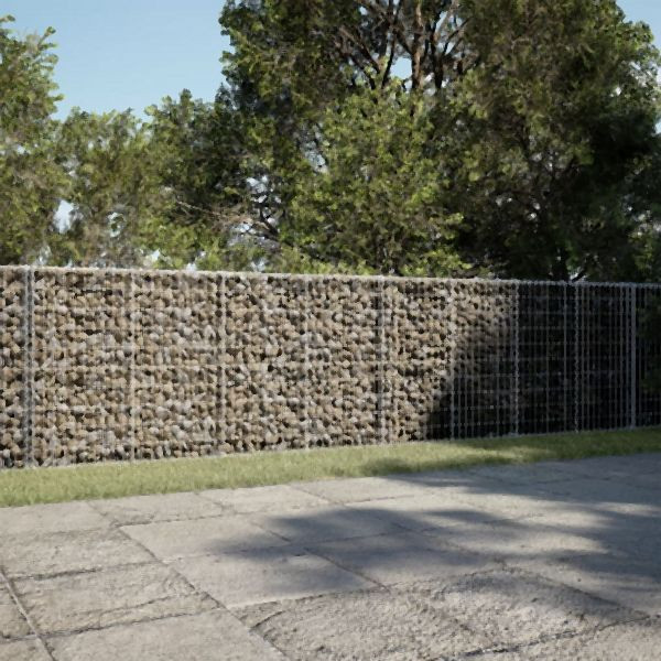 vidaXL Gabione mit Deckel 550x100x100 cm Verzinktes Eisen, 3295199
