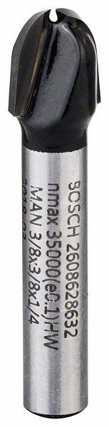 Bosch Hohlkehlfräser, 1/4", R1 4,7 mm, D 9,5 mm, L 9,2 mm, G 45 mm, 2608628632