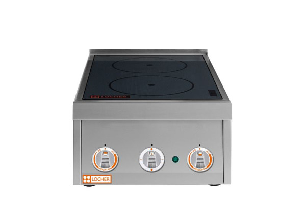Locher Induktionsherd, 2 Kochstellen à 5 kW mit Rundspulen, 237201
