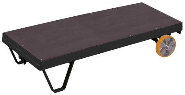 VARIOfit Schwerlast-Rollplatte, Ladefläche: 2.490 x 800 mm, RAL 7016 anthrazitgrau, Traglast: 2.000 kg, zu-1144/AG