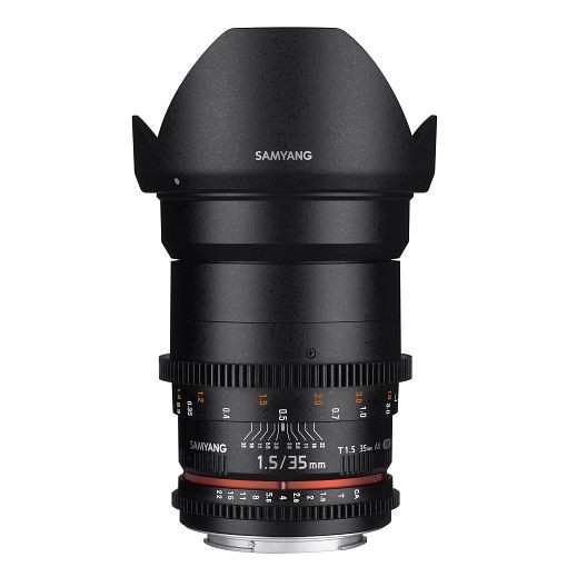 Samyang MF Videoobjektiv 35mm T1,5 Video DSLR II Canon EF, 1021542