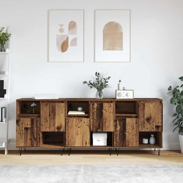 vidaXL Sideboards 3 Stück Altholz 180 x 35 x 70 cm Holzwerkstoff, 3394563