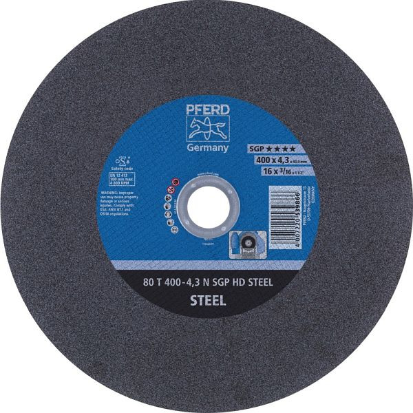 Pferd Trennscheibe HEAVY DUTY 100 T 400-4,3 N SGP HD STEEL/40,0, VE: 10 Stück, 66324195